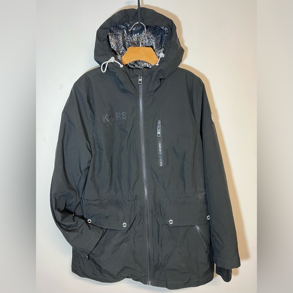 Michael Kors Men's Black Hooded Jacket Size M